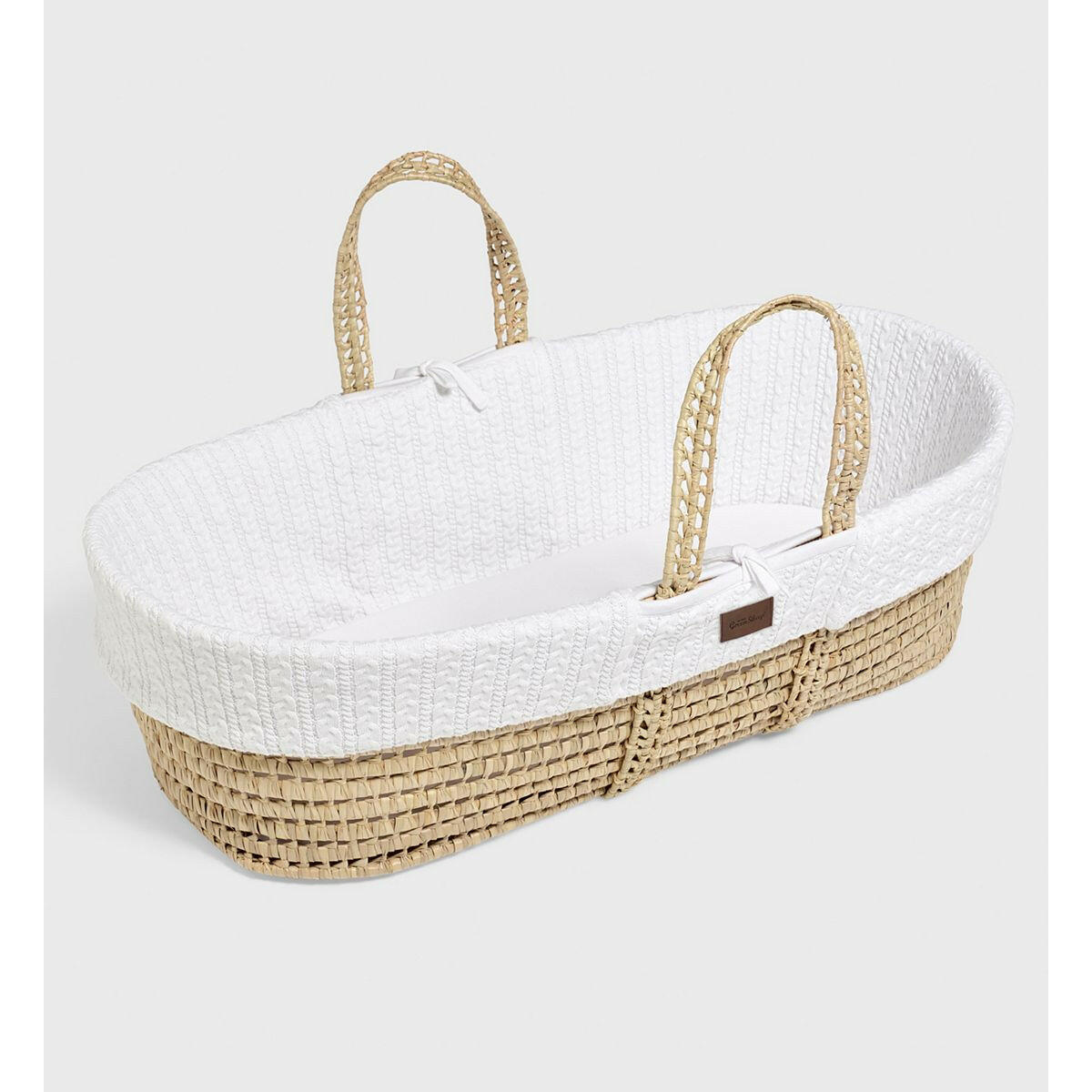 The Little Green Sheep Organic Knitted Moses Basket & Mattress - White GOODS Boots