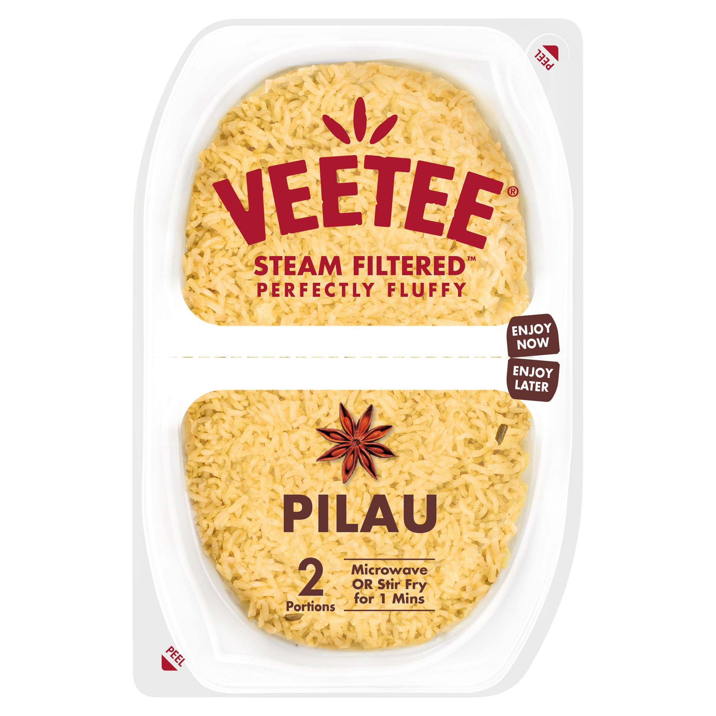 Veetee Heat & Eat Pilau Rice Pots x2 250g GOODS Sainsburys