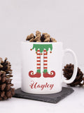 Mug de Noël personnalisé Jambes d'elfe par Loveabode