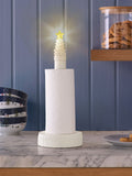 White Light Up Tree Kitchen Roll Holder