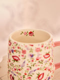 Lot de 4 tasses Billie à motif floral et oiseaux printaniers couleur crème de Cath Kidston