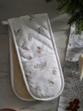 Sophie Allport Off White Snowy Owls Double Oven Gloves