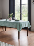 Nina Campbell Green Wipe Clean Table Cloth