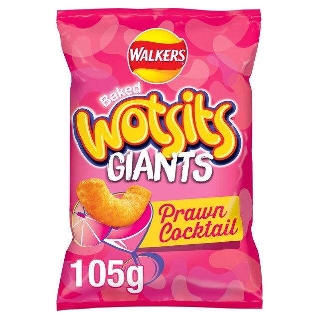 Walkers Wotsits Giants Prawn Cocktail Sharing Bag Snacks 105g - McGrocer