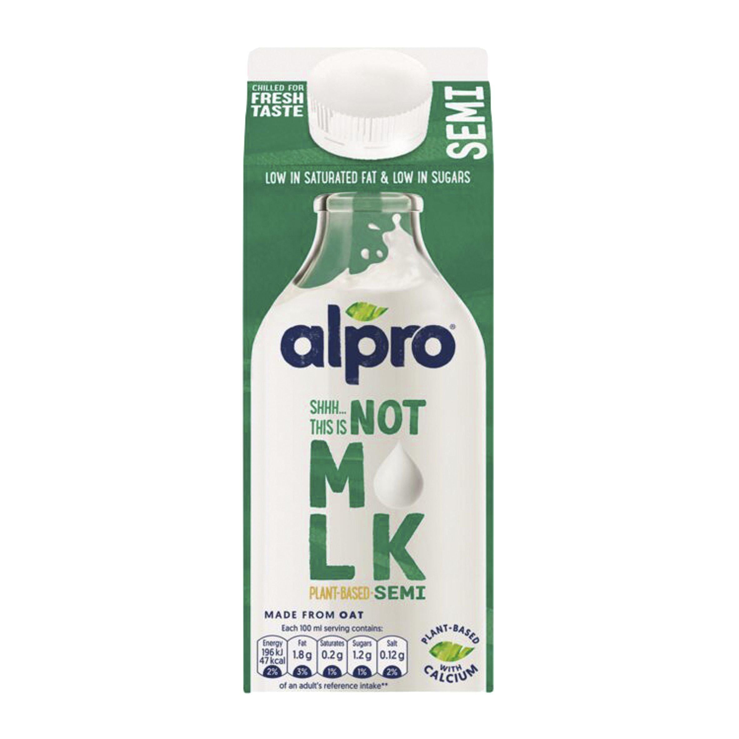 Alpro Not Milk Semi Oat Milk Chilled Dairy Alternative 750ml - McGrocer
