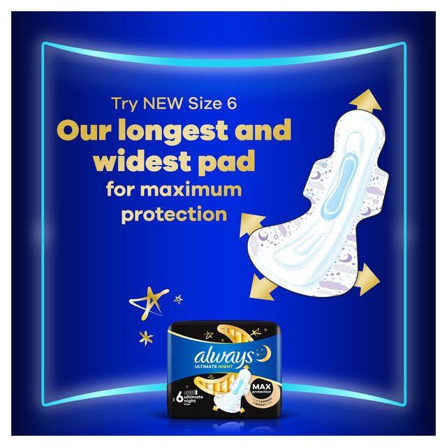 Always Ultra Sanitary Towels Secure Night Extra (Size 5) VP 14 per pack - McGrocer