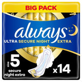 Always Ultra Sanitary Towels Secure Night Extra (Size 5) VP 14 per pack - McGrocer