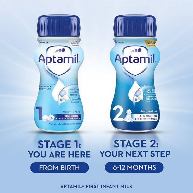 Aptamil 1 First Infant Baby Milk Formula Liquid Starter Pack Ready to Feed 6 x 70ml - McGrocer