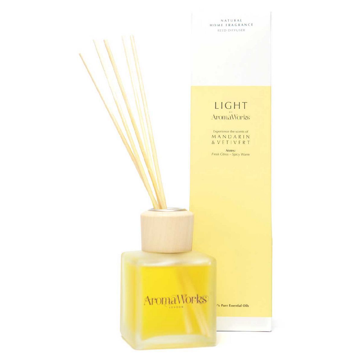 AromaWorks Mandarin and Vetivert Reed Diffuser 100ml - McGrocer