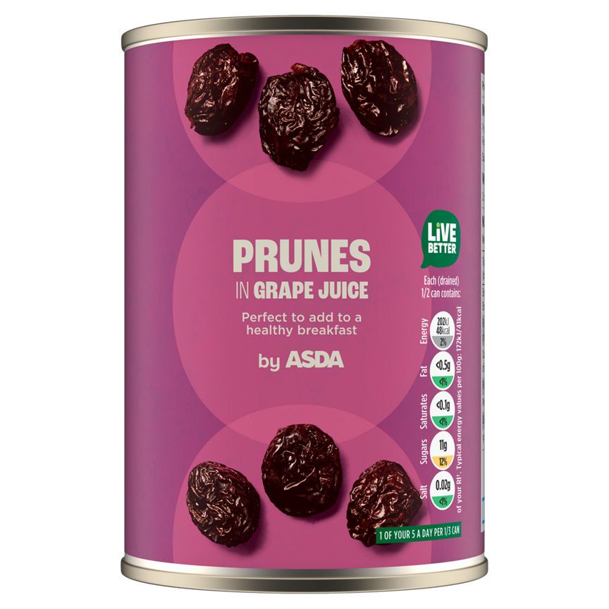 ASDA Prunes in Grape Juice 410g - McGrocer