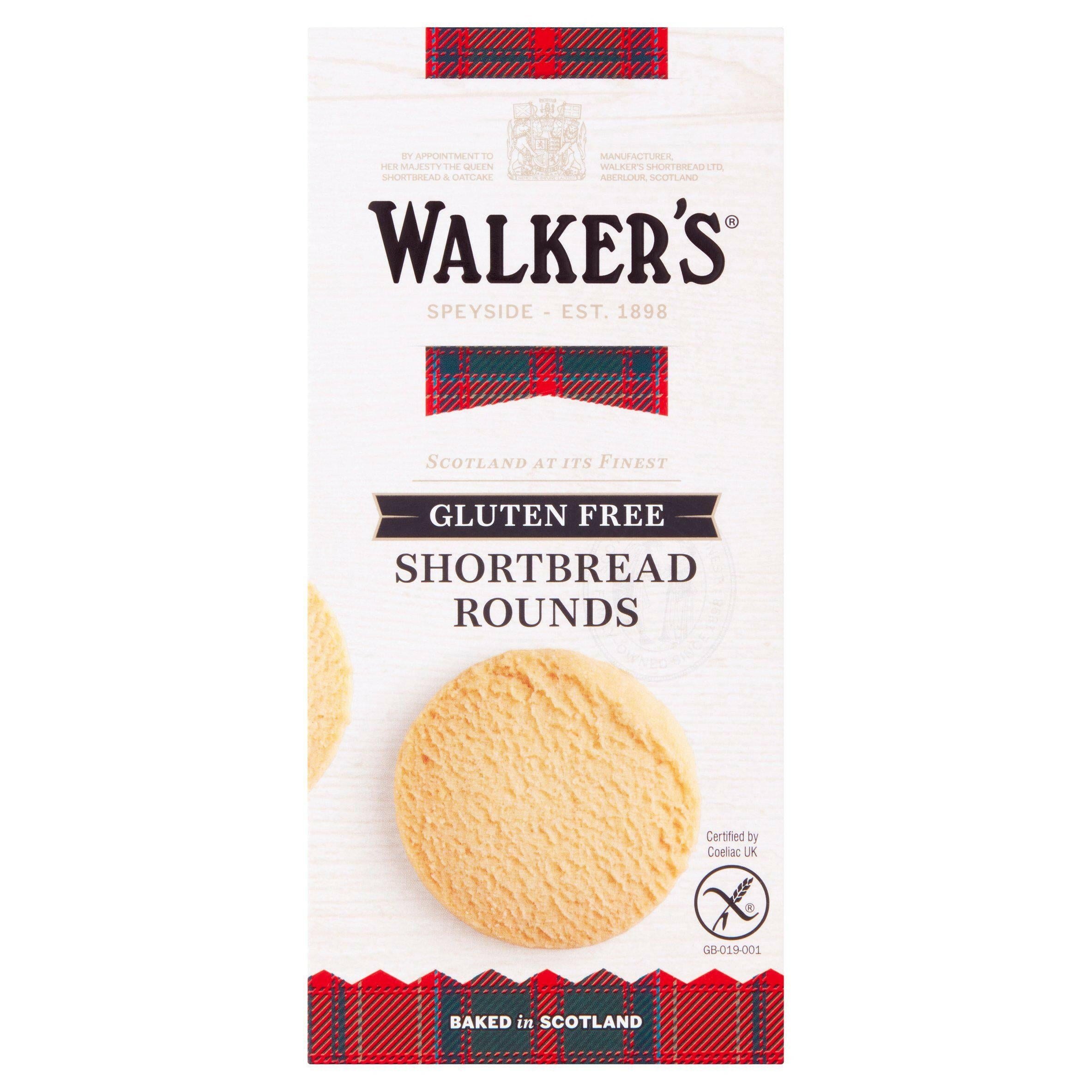 Walker's Gluten Free Shortbread Rounds x9 140g GOODS Sainsburys