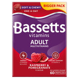 Bassetts Vitamins Adults Multivitamins Raspberry & Pomegranate Flavour One a Day 60 Soft & Chewies - McGrocer