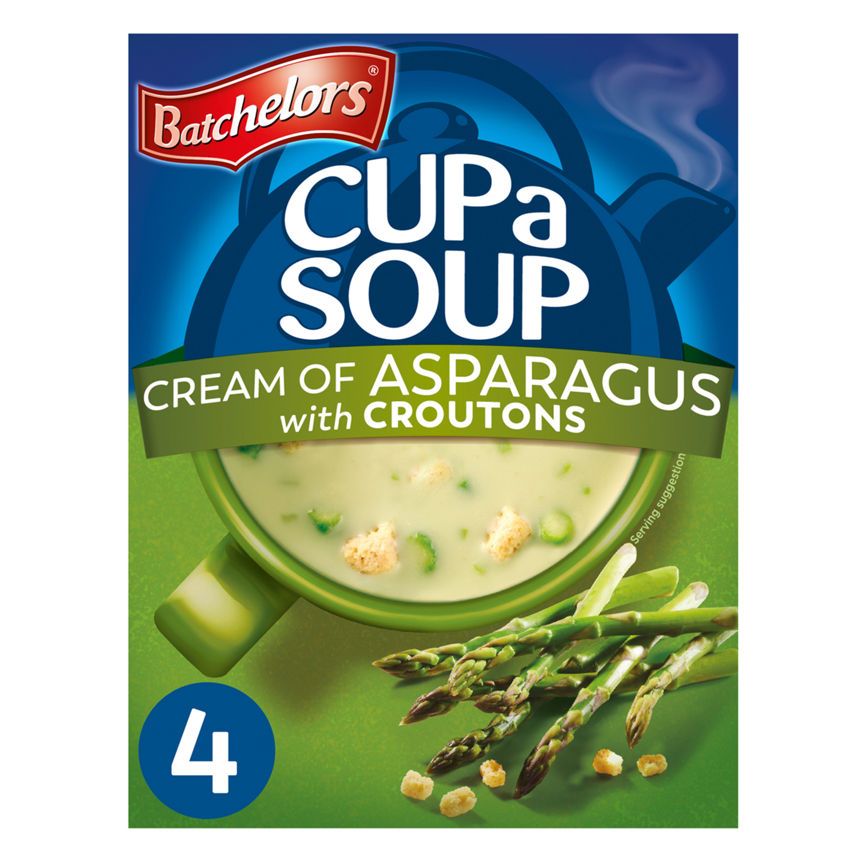 Batchelors Cup A Soup Cream of Asparagus 4 Instant Soup Sachets - McGrocer