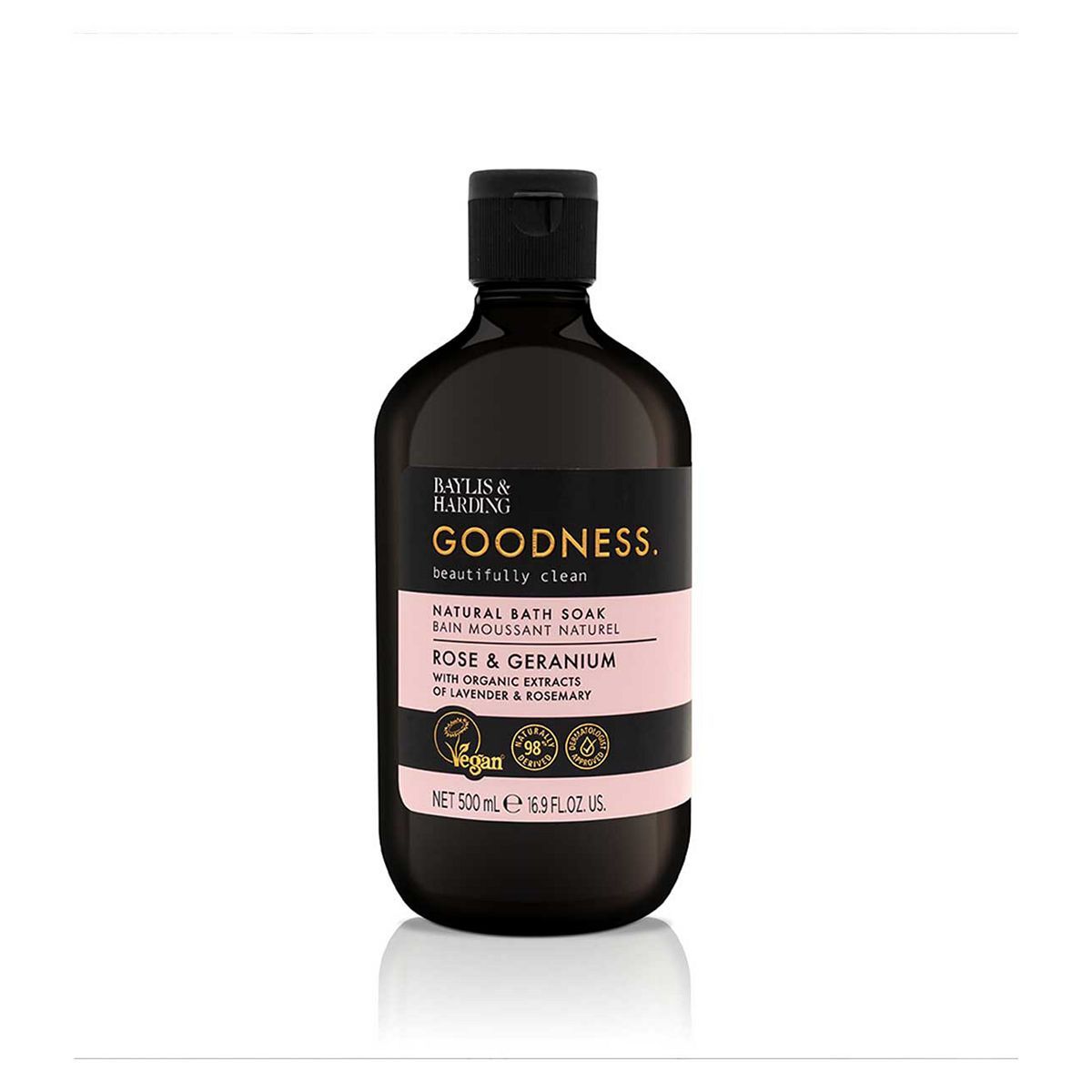 Baylis & Harding Goodness Rose & Geranium 500ml Bath Soak - McGrocer