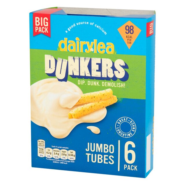 Dairylea Dunkers Jumbo Tubes Cheese Snacks 6 x 41g - McGrocer