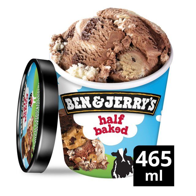 Ben & Jerry's Half Baked Vanilla & Chocolate Ice Cream Tub 465ml - McGrocer
