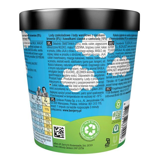 Ben & Jerry's Half Baked Vanilla & Chocolate Ice Cream Tub 465ml - McGrocer