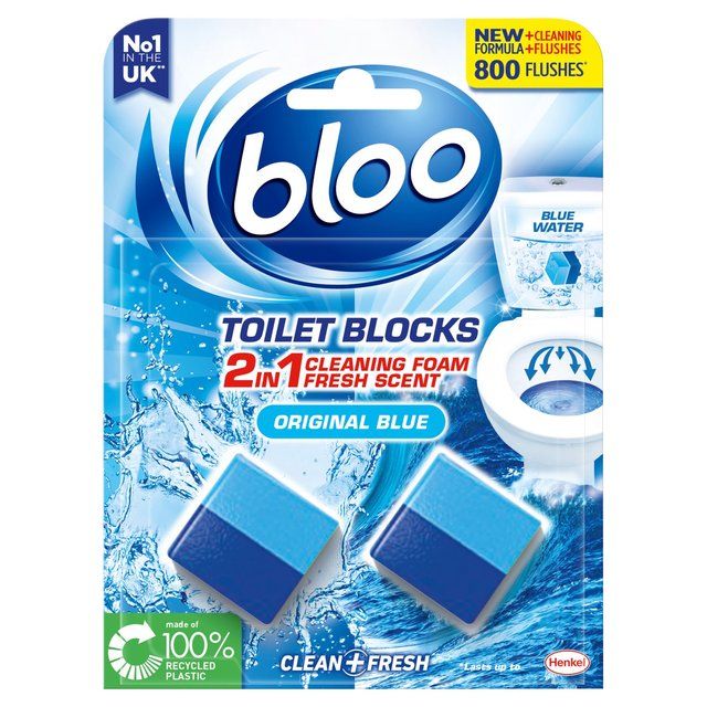 Bloo Toilet Toilet Cistern Block Original Blue Water 2 per pack - McGrocer