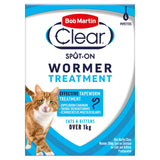 Traitement vermifuge Bob Martin Clear Spot On pour chats x4