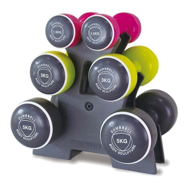 Body Sculpture 19kg Dumbbell Set with Stand - McGrocer