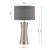 Bokara Hammered Effect Ceramic Table Lamp - McGrocer