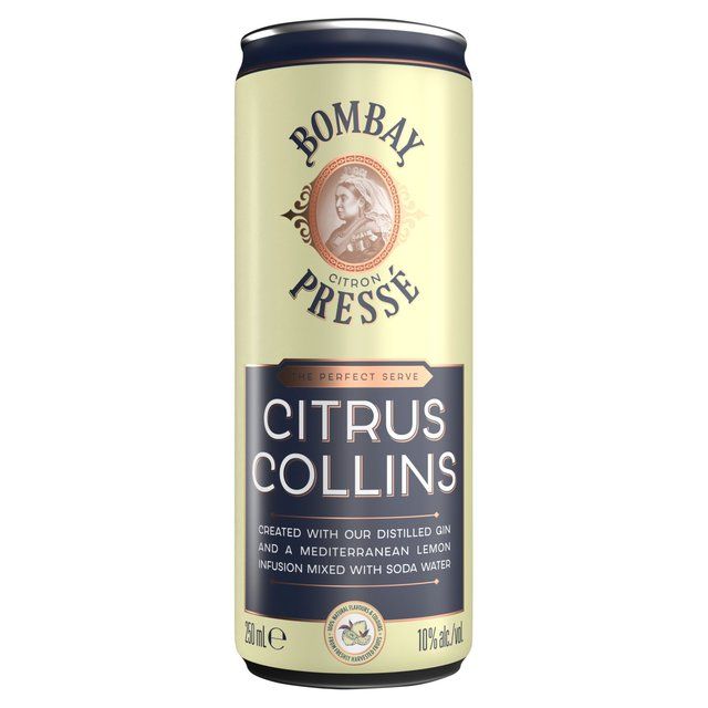 Bombay Citron Presse Citrus Collins Lemon Premix Gin Cocktail 250ml - McGrocer