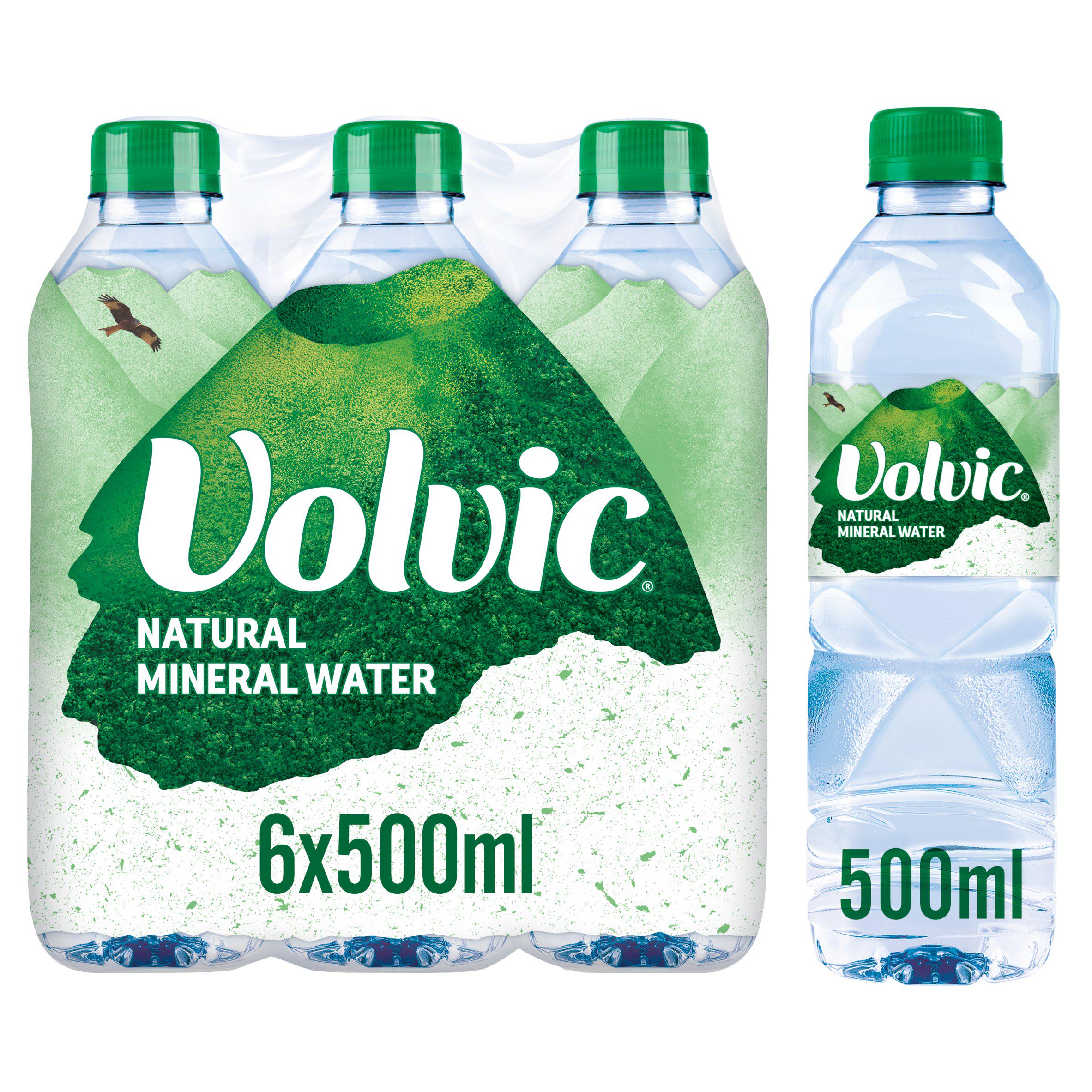 Volvic Natural Bottled Mineral Still Water 6x500ml Bigger multipacks Sainsburys
