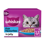 Whiskas 11+ Fish Favourites Senior Wet Cat Food Pouches in Jelly 12x85g GOODS Sainsburys
