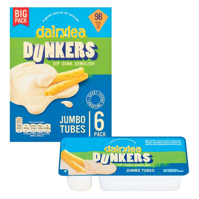Dairylea Dunkers Jumbo Tubes Cheese Snacks 6 x 41g - McGrocer