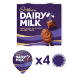 Cadbury's Dairy Milk Pots Of Joy Chocolat Dessert 4x60g