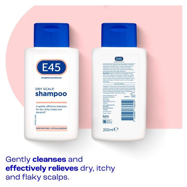E45 Dry Scalp Shampoo for dry itchy scalp and dandruff 200ml