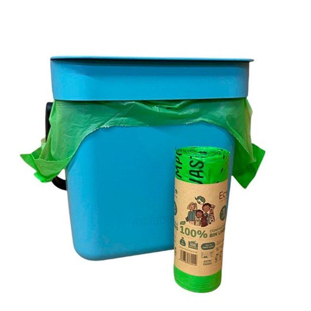 Eco Green Living Certified Compostable 10L Caddy Bags 18 per pack