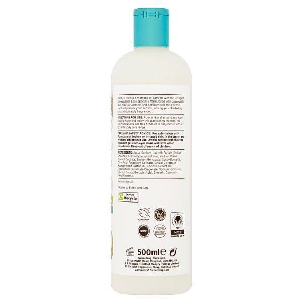 Superdrug Extracts Coconut Bath Soak 500ml GOODS Superdrug