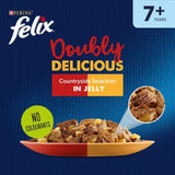 Felix Doubly Delicious 7+ Meaty Selection in Jelly Wet Cat Food 12 x 100g