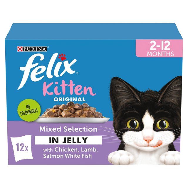 Felix Original Kitten Mixed Selection in Jelly Wet Cat Food 12 x 85g