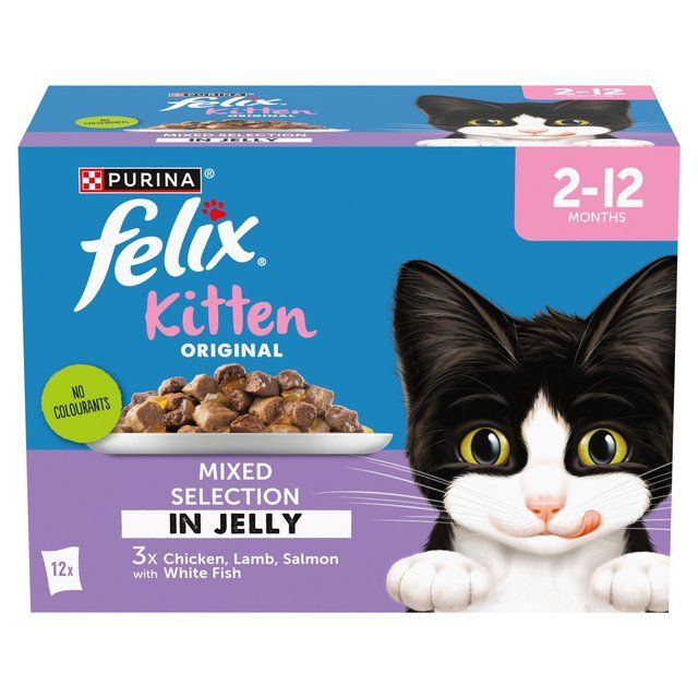 Felix Original Kitten Mixed Selection in Jelly Wet Cat Food 12 x 85g