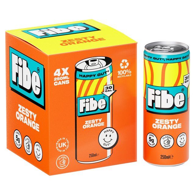 Fibe Zesty Orange 4 x 250ml