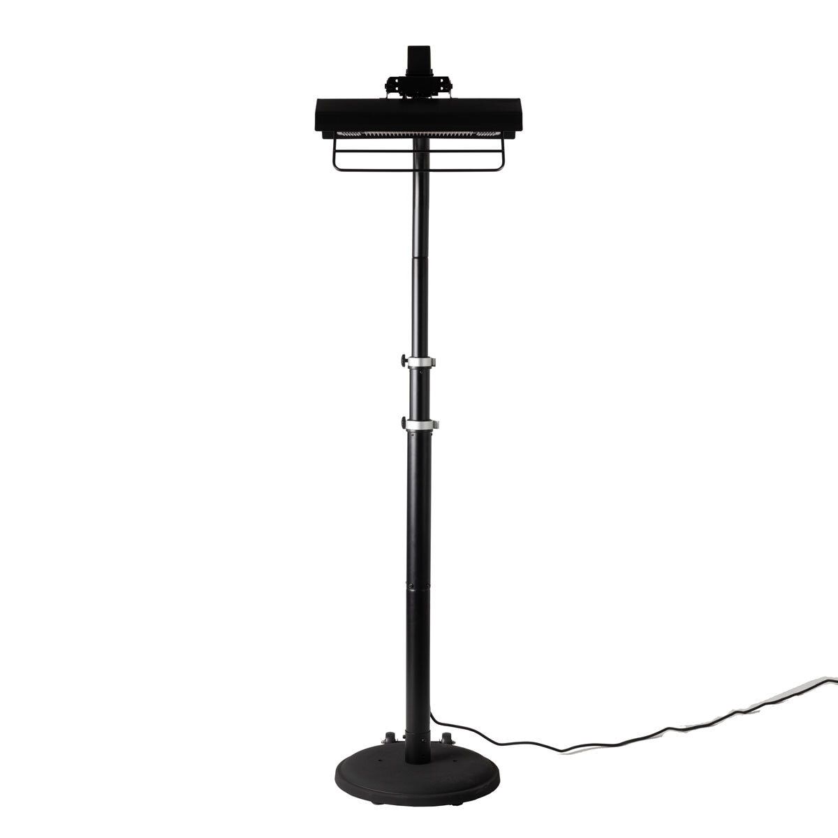 FireSense Black Powder Coated Steel 2.3m (93") Telescoping Offset Pole Mounted Infrared Patio Heater