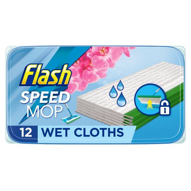 Flash Speed Mop Wet Cloth Multi-Surface Refills Wild Orchid 12 per pack