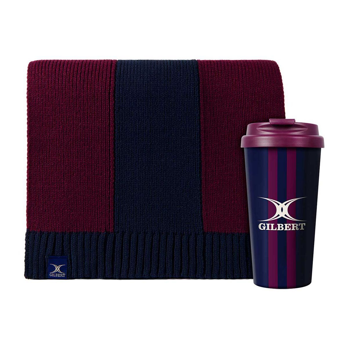 Gilbert 'Match Day Warm-Up' Travel Cup & Scarf Gift Set