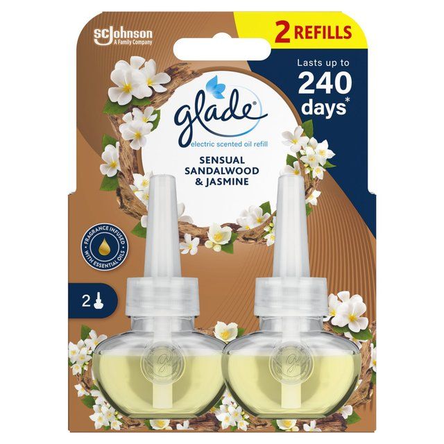 Glade Plug In Twin Refill Electric Scented Oil Bali Sandalwood 2 x 20ml