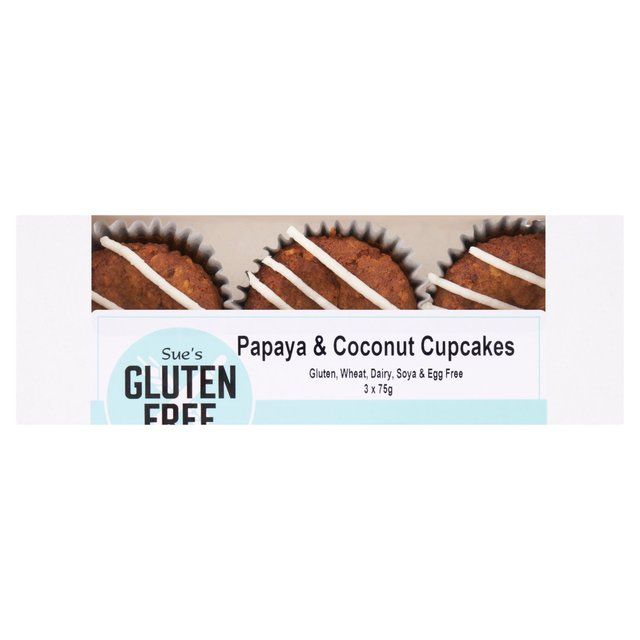 Gluten Free Kitchen Vegan Papaya & Coconut Cupcakes 3 x 75g