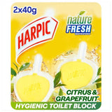 Harpic Active Fresh 6 Rim Block Citrus Toilet Cleaner 2 x 40g