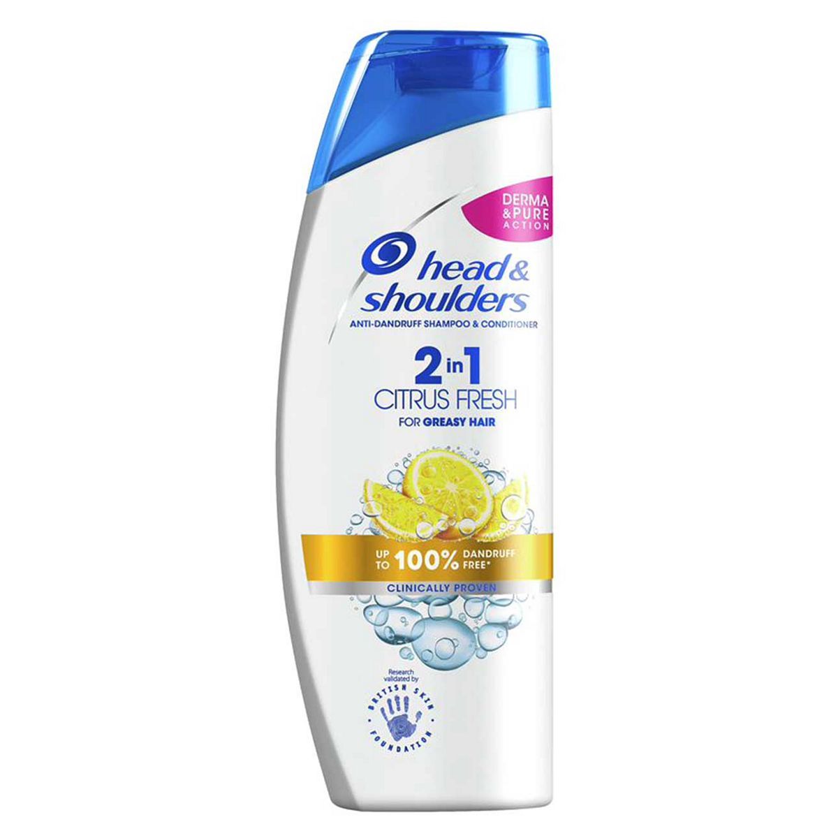Head & Shoulders Citrus Fresh 2in1 Anti Dandruff Shampoo And Conditioner For Greasy Hair 400ml
