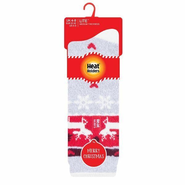 Heat Holders Lite Ladies Thermal Christmas Socks 4-7 UK