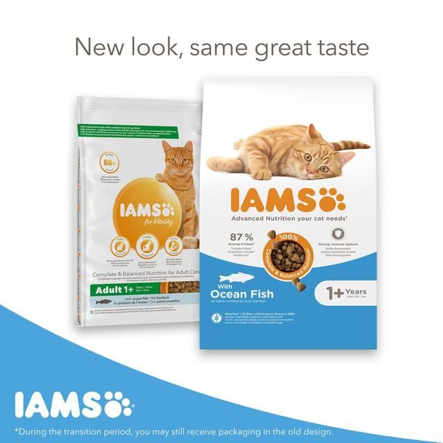 IAMS for Vitality Adult Cat Food With Ocean Fish 2kg