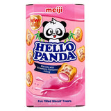 Meiji Hello Panda Biscuits fourrés au goût de fraise 明治 熊貓草莓夾心餅