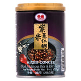 Congee mélangé Taisun avec riz gluant noir et larmes de Job 泰山 紫米薏仁粥
