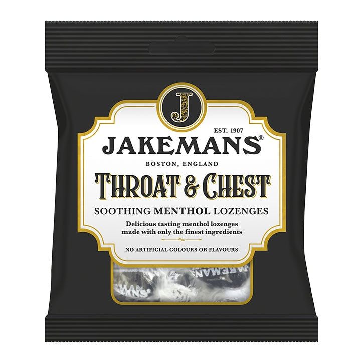 Jakemans Honey & Lemon Soothing Menthol Sweets 73g Bag Menthol