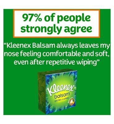 Kleenex Balsam Extra Long Tissues Singles Compact Box 40s